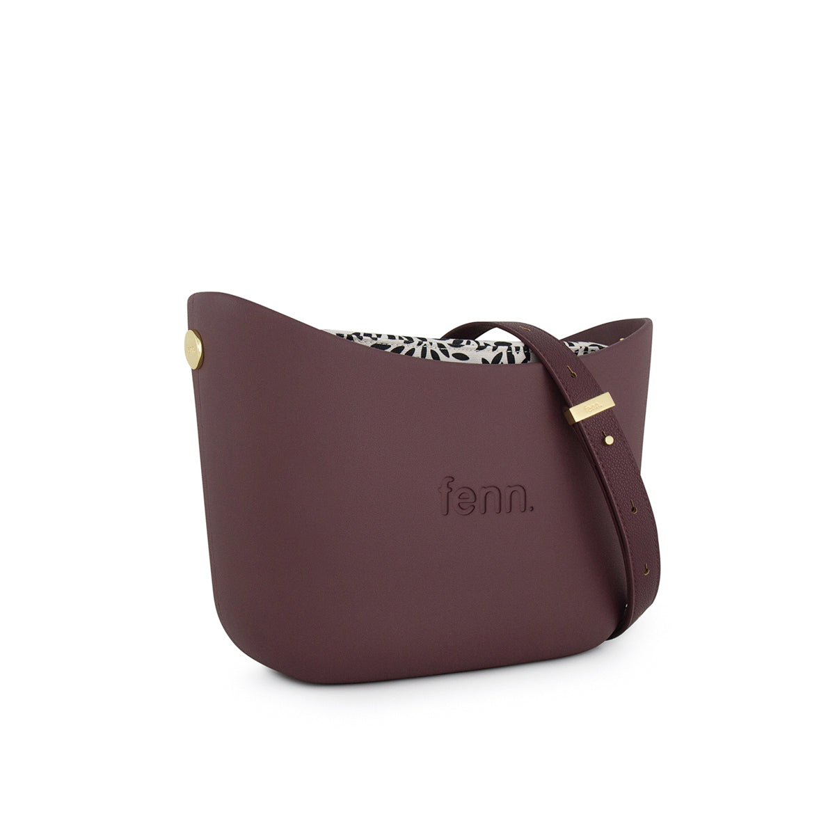 Fenn Gold Zip Purple Handle Tote Bag In Purple