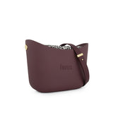 Fenn Gold Zip Purple Handle Tote Bag In Purple