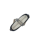 Fenn Silver Zip Tote Bag In Navy On Bone