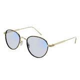 Cartier Round Titanium Unisex Sunglasses In Gold & Havana Brown