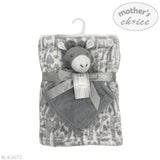 Mothers Choice Blk3073 Baby Blanket With Cuddly Toy Neutral