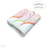 Mother's Choice Unisex Kids 3Pc Hooded Towels And 3Pc Facecloths In White/Peach