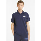 Puma Mens Essential Pique Polo Golfers In Peacoat