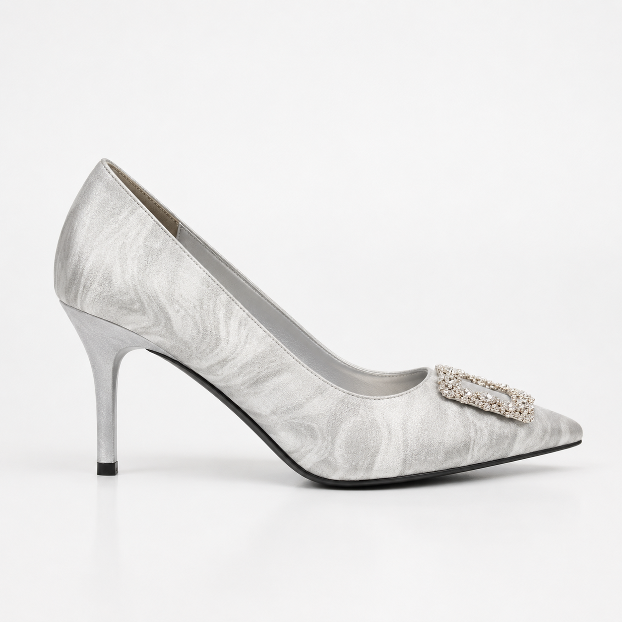 Butterfly Feet Miss Black Ladies Lanelle 3 Heels In Silver