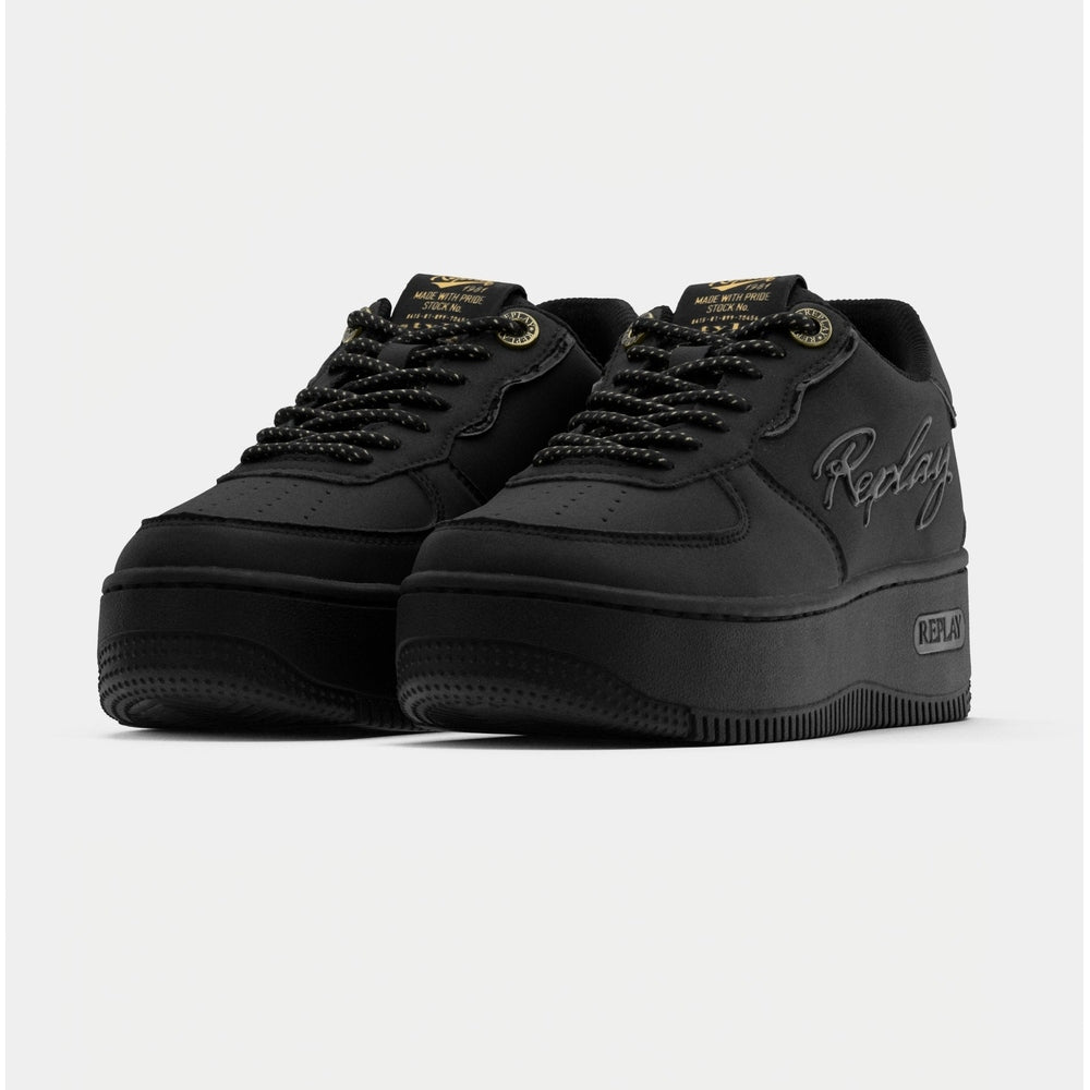 Replay Womens Epic High Matt Shoes In Black