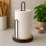 Regent Roller Towl Wooden Holder with Black Wire