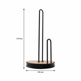 Regent Roller Towl Wooden Holder with Black Wire