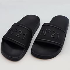 Nº21 Embossed-Logo Slides 23Esp04270 Black