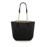 Fenn Gold Zip Chain Tote Bag In Black