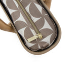 Fenn  Gold Zip Tan Handle Tote Bag In Camel