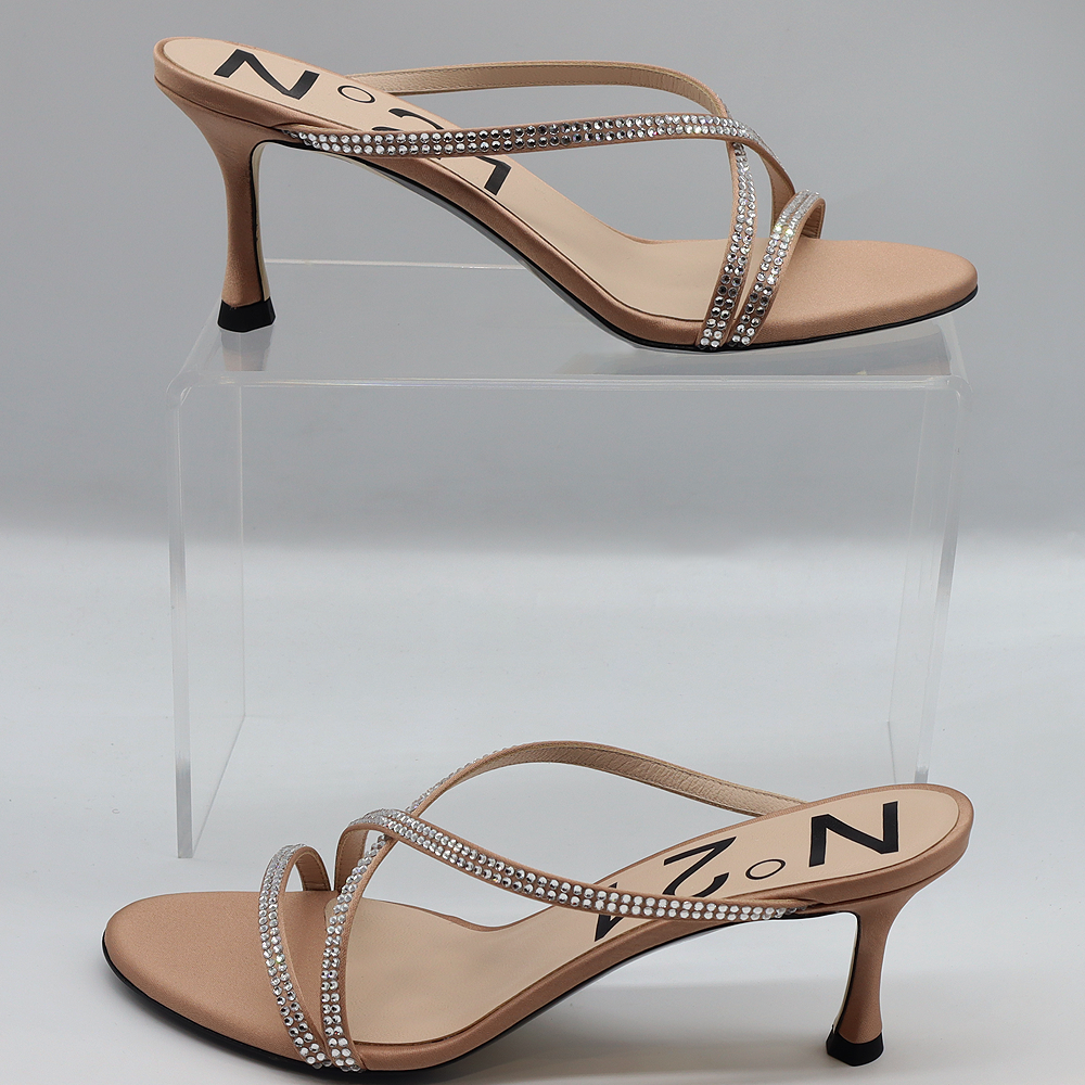 Nº21 Crossover-Strap Mules 23Ecpxnv15071 Powder