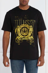 Just Cavalli 75Oahf03 Cj200 R Blason Gold T-Shirt Black