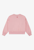 Converse Girls Relaxed Boxy Graphic Crew Neck Sweatshirt In Pink