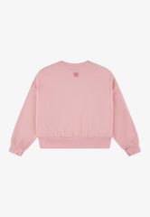 Converse Girls Relaxed Boxy Graphic Crew Neck Sweatshirt In Pink