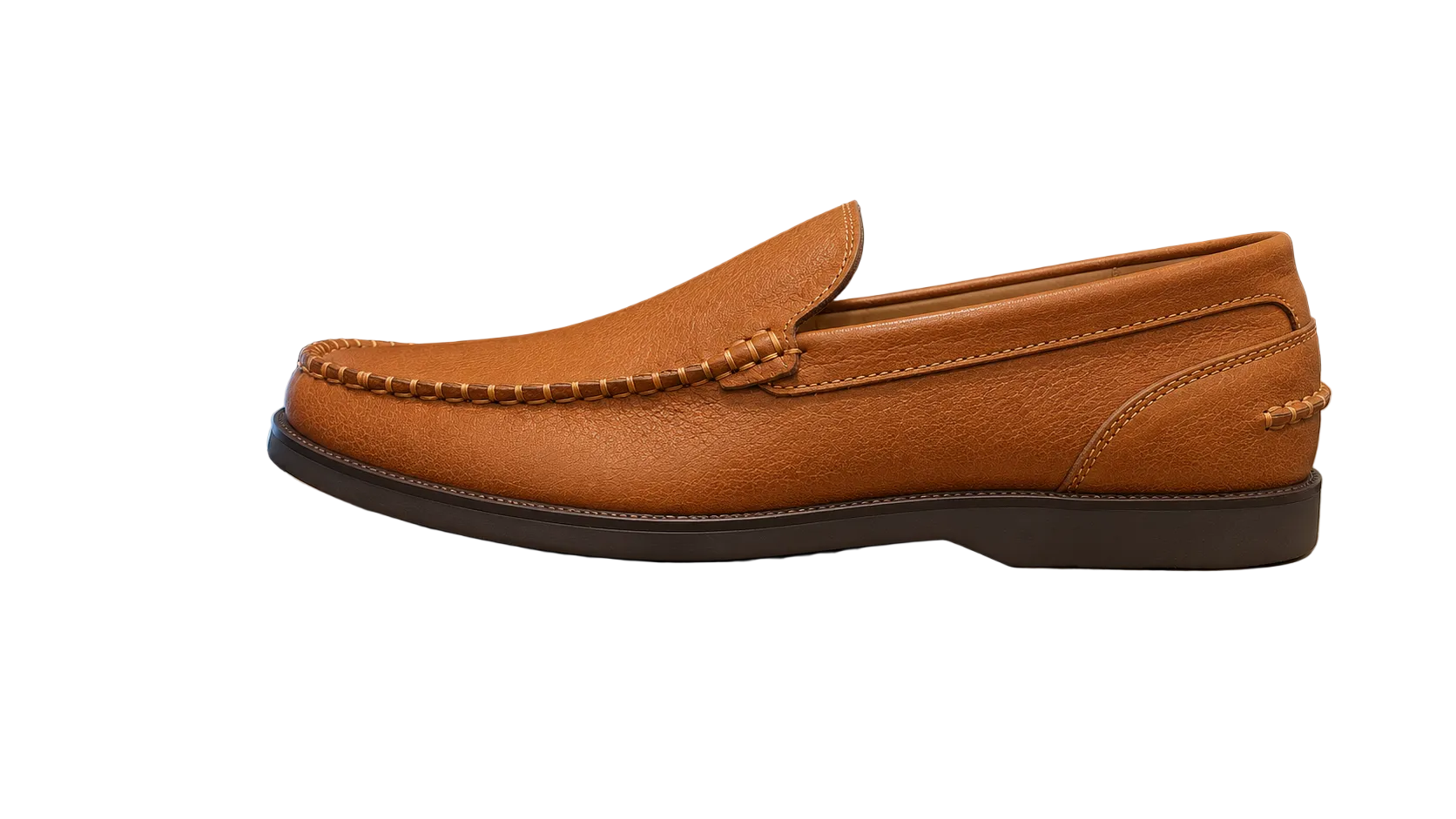 Zergs Mens Topsin Penny Leather Shoes In Tan