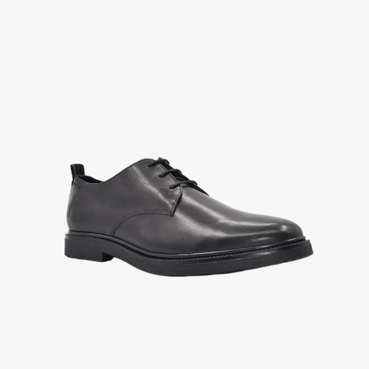 Hush Puppies  Mens Jace Cp Leather Shoes Black