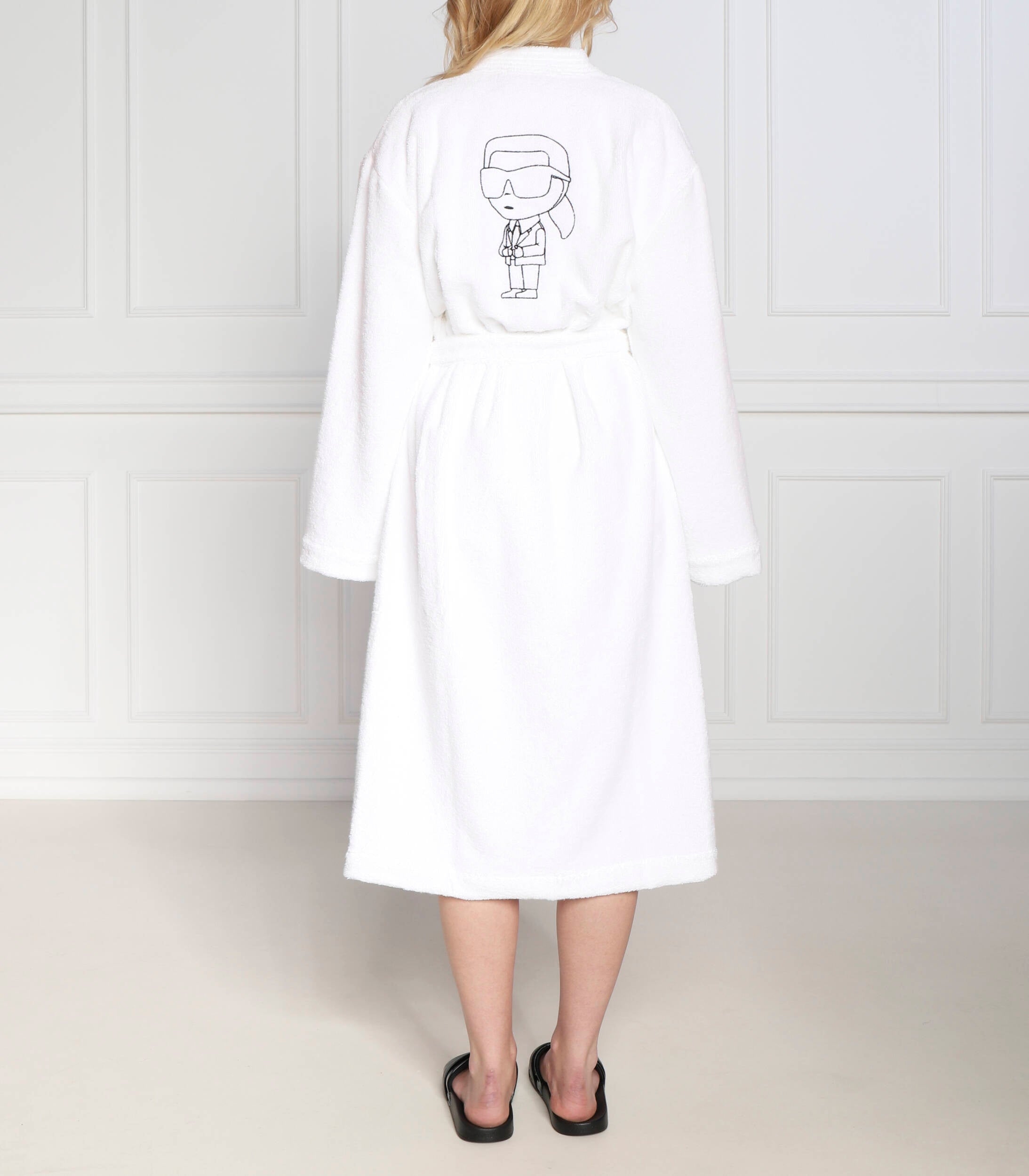 Karl Lagerfeld Womens Ikonik 2.0 Bathrobe In White