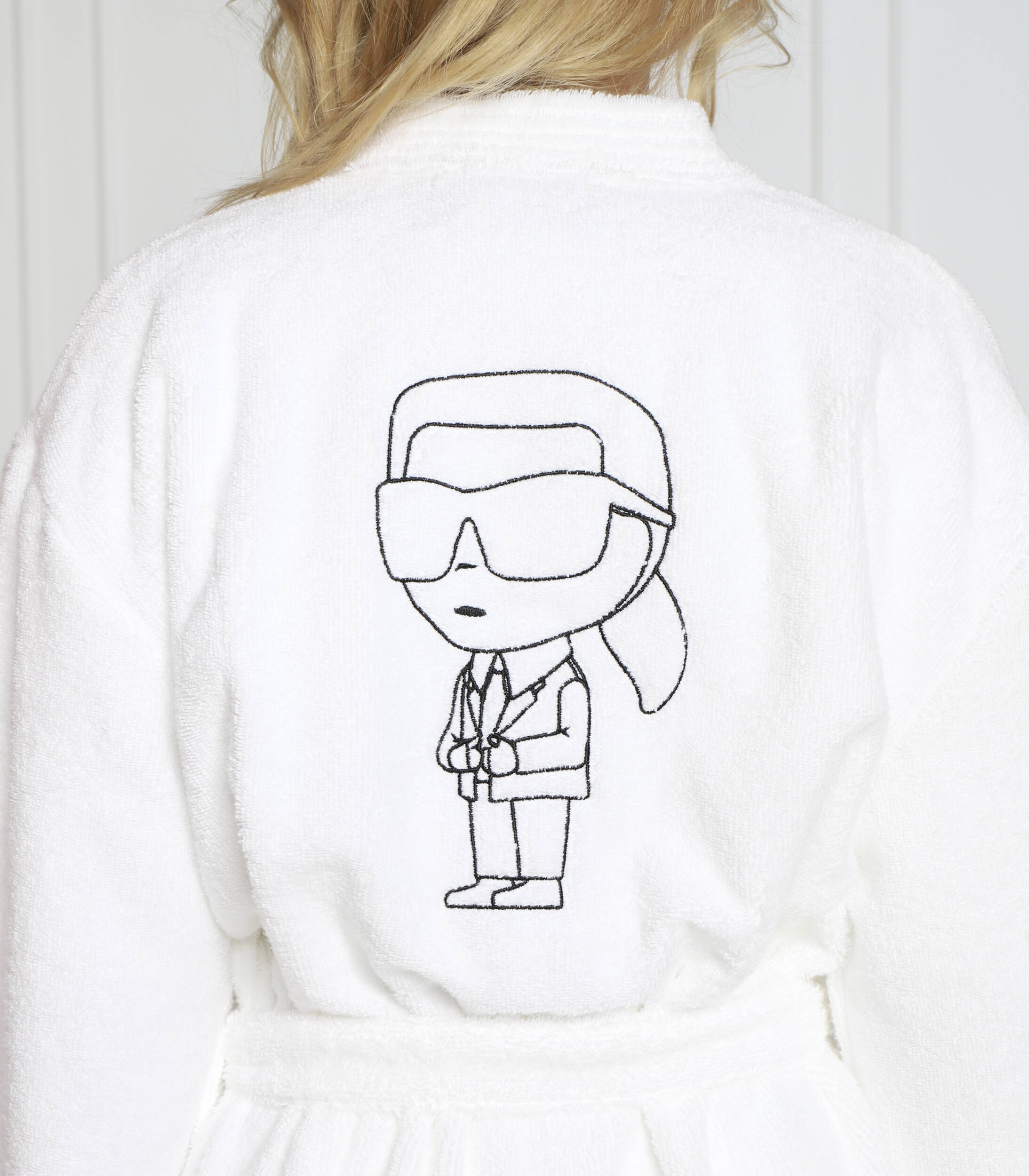 Karl Lagerfeld Womens Ikonik 2.0 Bathrobe In White
