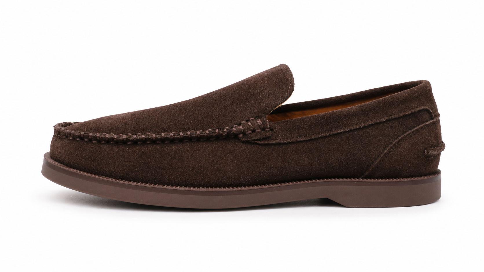 Zerga Mens Top Spin Penny Suede Shoes In Brown