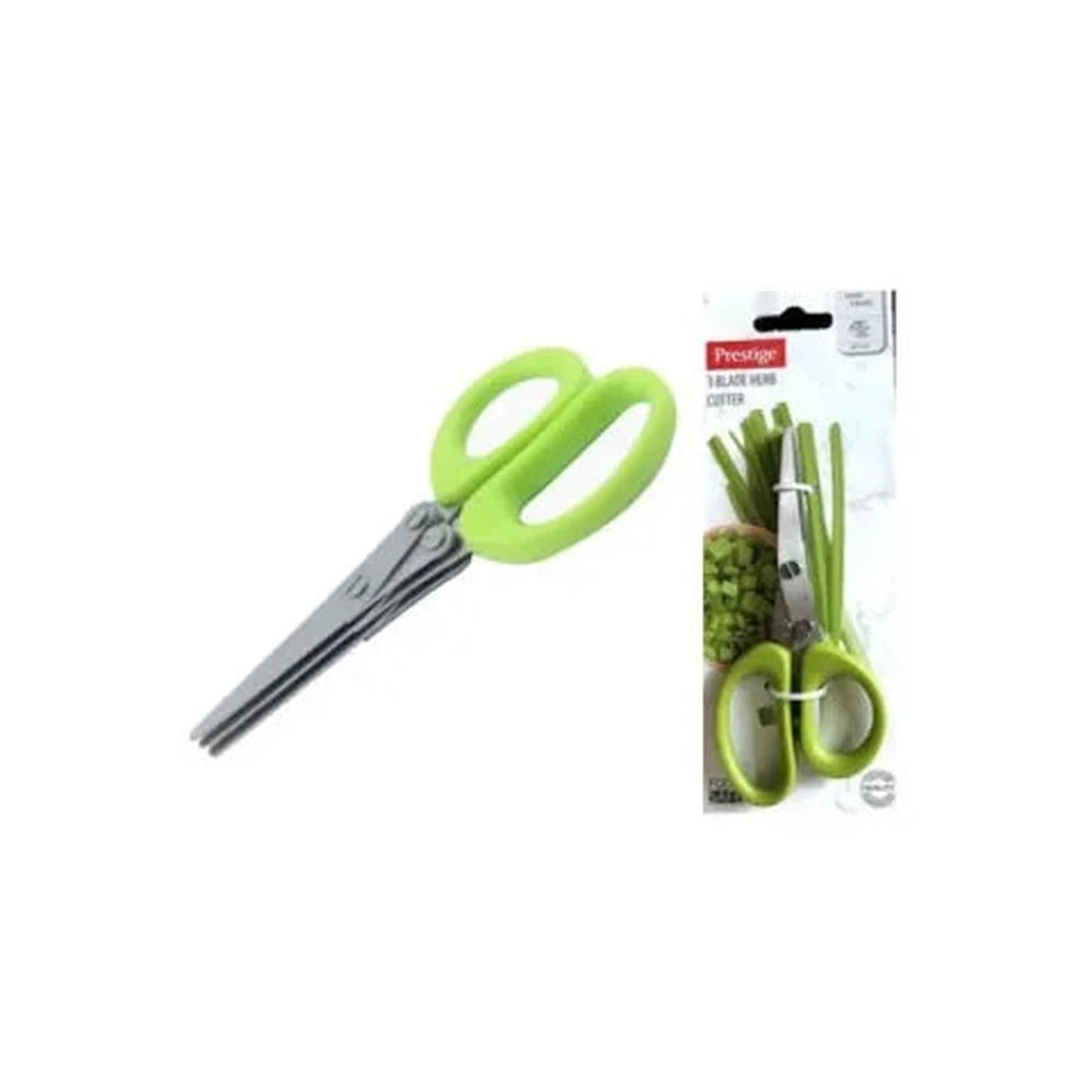 Prestige 3 Blade Herb Cutter In Green/Sliver