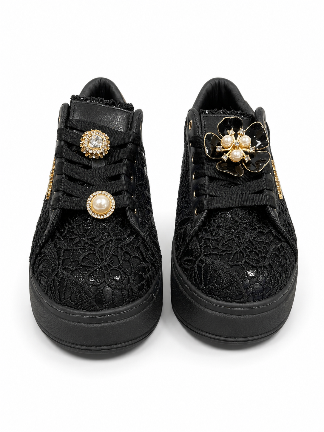 Sissy Boy Womens Yvette Platform Sneaker In Black