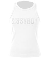 Sissyboy T31423 Ladies Janice Bling Logo Racer Vest White