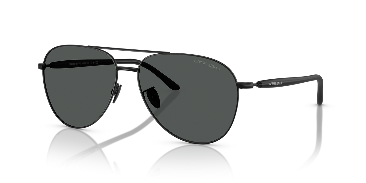 Giorgio Armani Unisex Aviator Sunglasses In Black