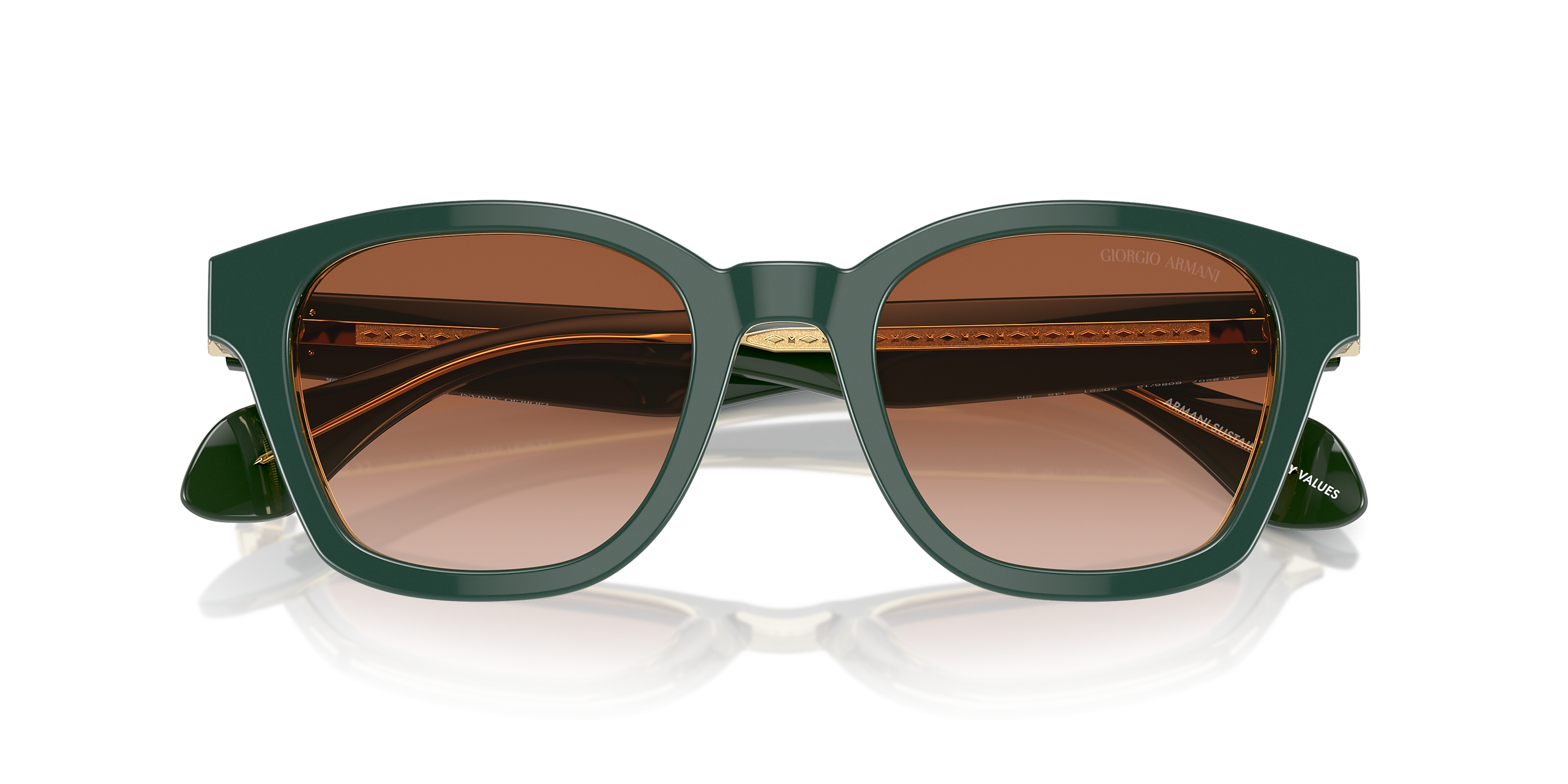 Giorgio Armani Womens Wayfarer Sunglasses In Green