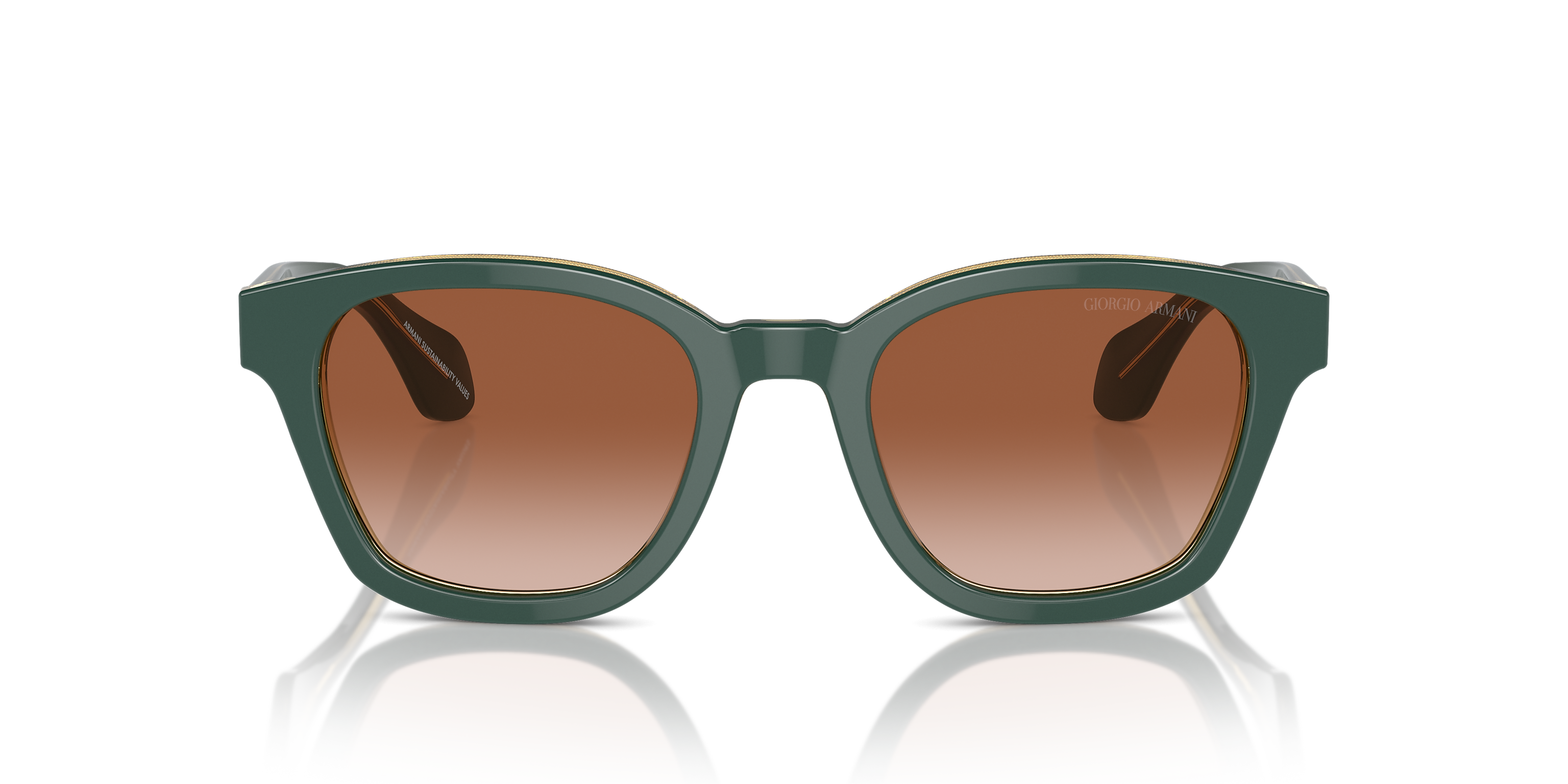Giorgio Armani Womens Wayfarer Sunglasses In Green