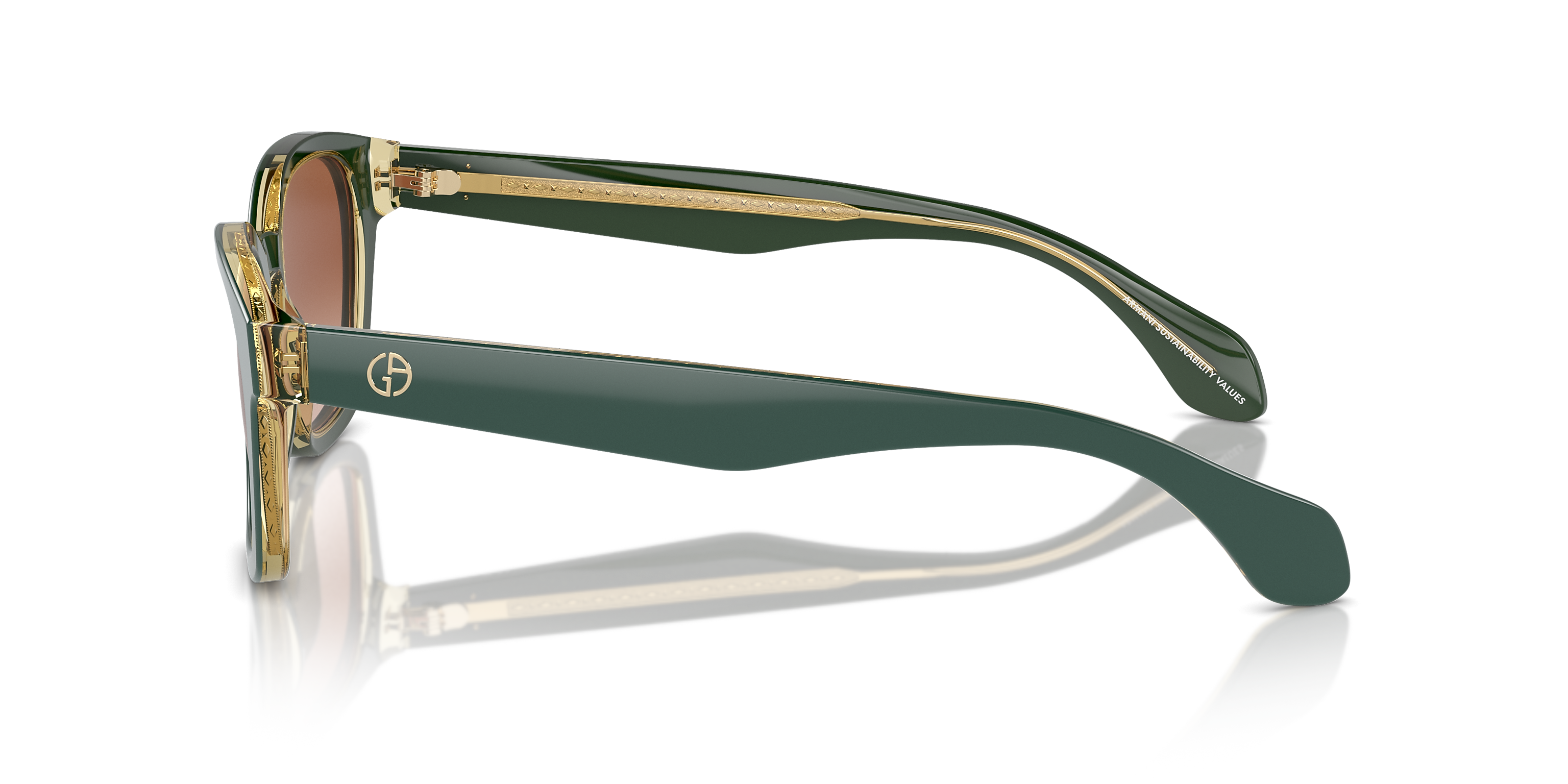 Giorgio Armani Womens Wayfarer Sunglasses In Green