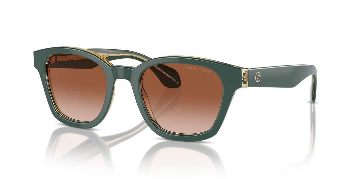 Giorgio Armani Womens Wayfarer Sunglasses In Green