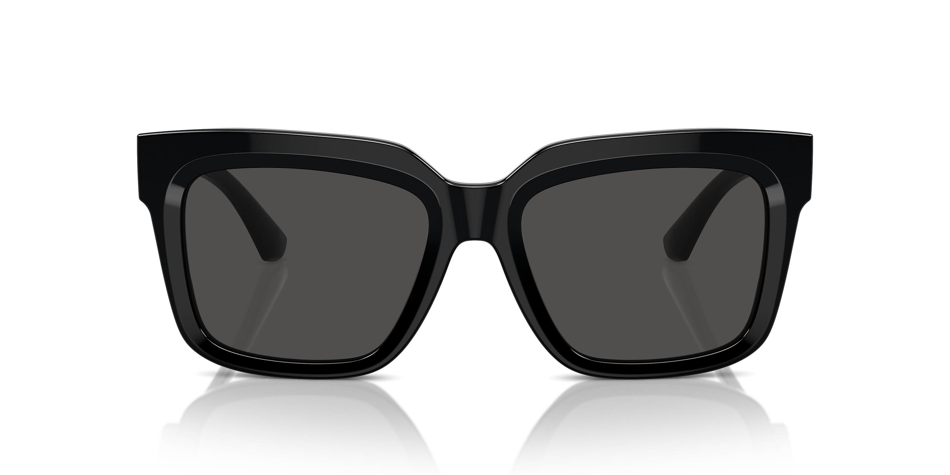 Burberry Square Frame Sunglasess In Black & Gold