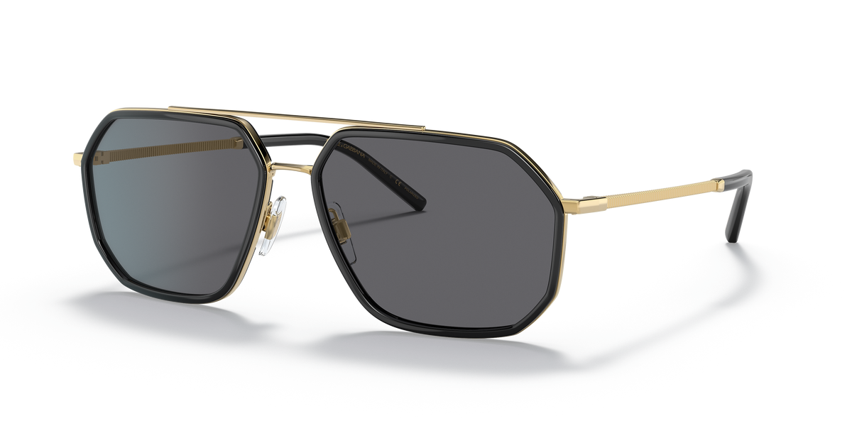 Dolce And Gabbana Unisex Sunglasses In Gold and Black