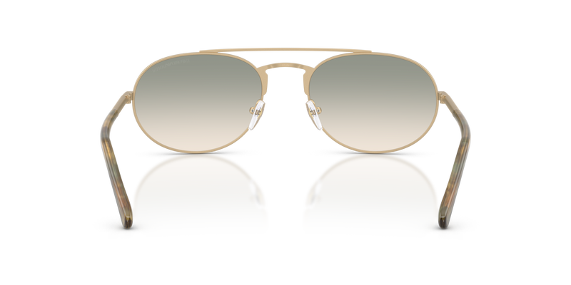Emporio Armani Unisex Pilot Sunglasses In Gold/Brown