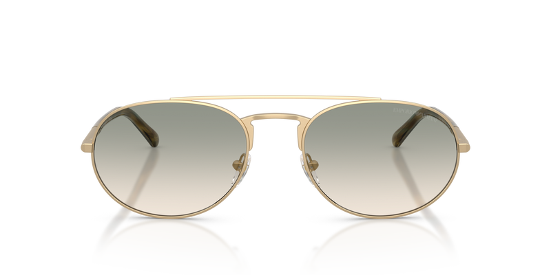 Emporio Armani Unisex Pilot Sunglasses In Gold/Brown