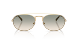 Emporio Armani Unisex Pilot Sunglasses In Gold/Brown