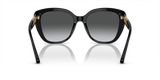 Emporio Armani Womens Butterfly Sunglasses In Shinny Black/Gold