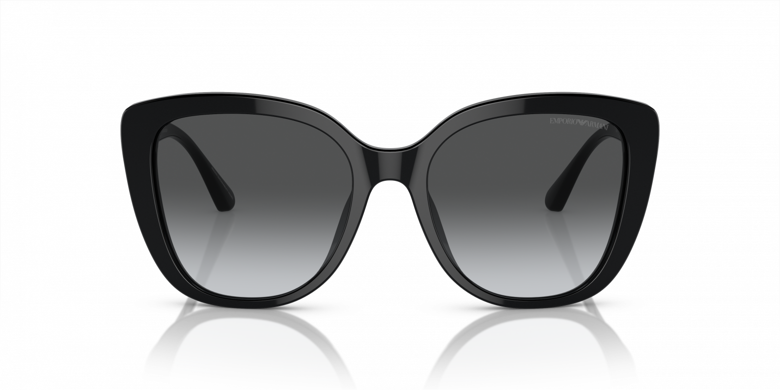Emporio Armani Womens Butterfly Sunglasses In Shinny Black/Gold