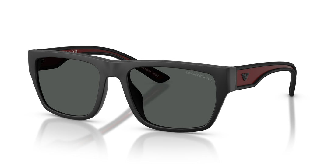 Emporio Armani Mens Full Rim Sunglasses In Black/Maroon
