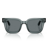 Emporio Armani Womens Square Shape Snuglasses In Transparent Light Blue/Light Grey
