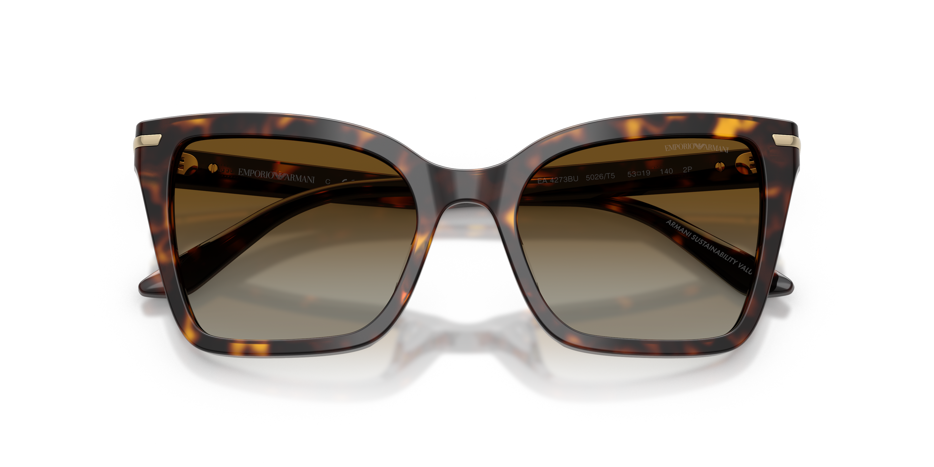 Emporio Armani Womens Sunglasses In Dark Havana/Brown