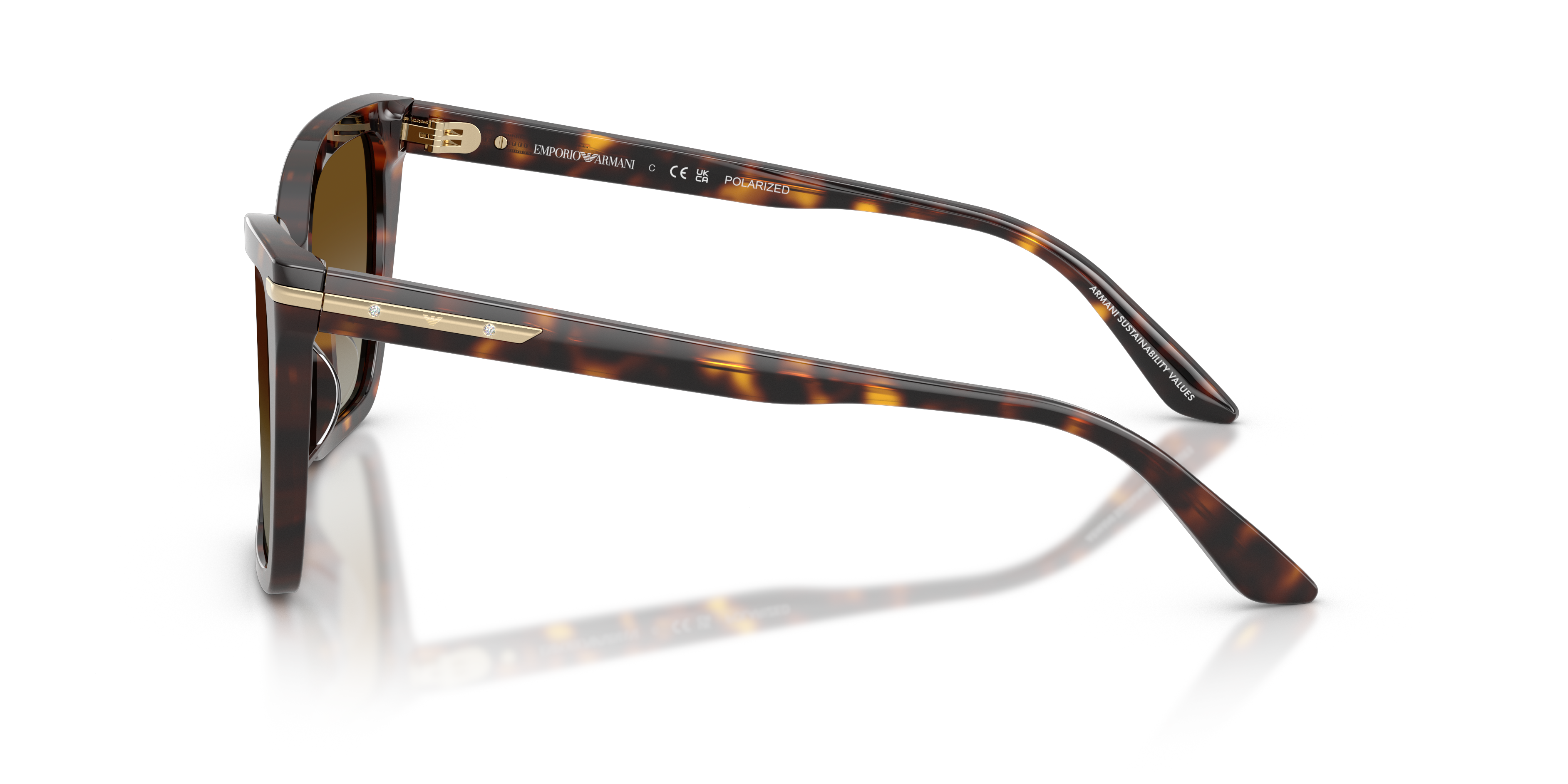 Emporio Armani Womens Sunglasses In Dark Havana/Brown