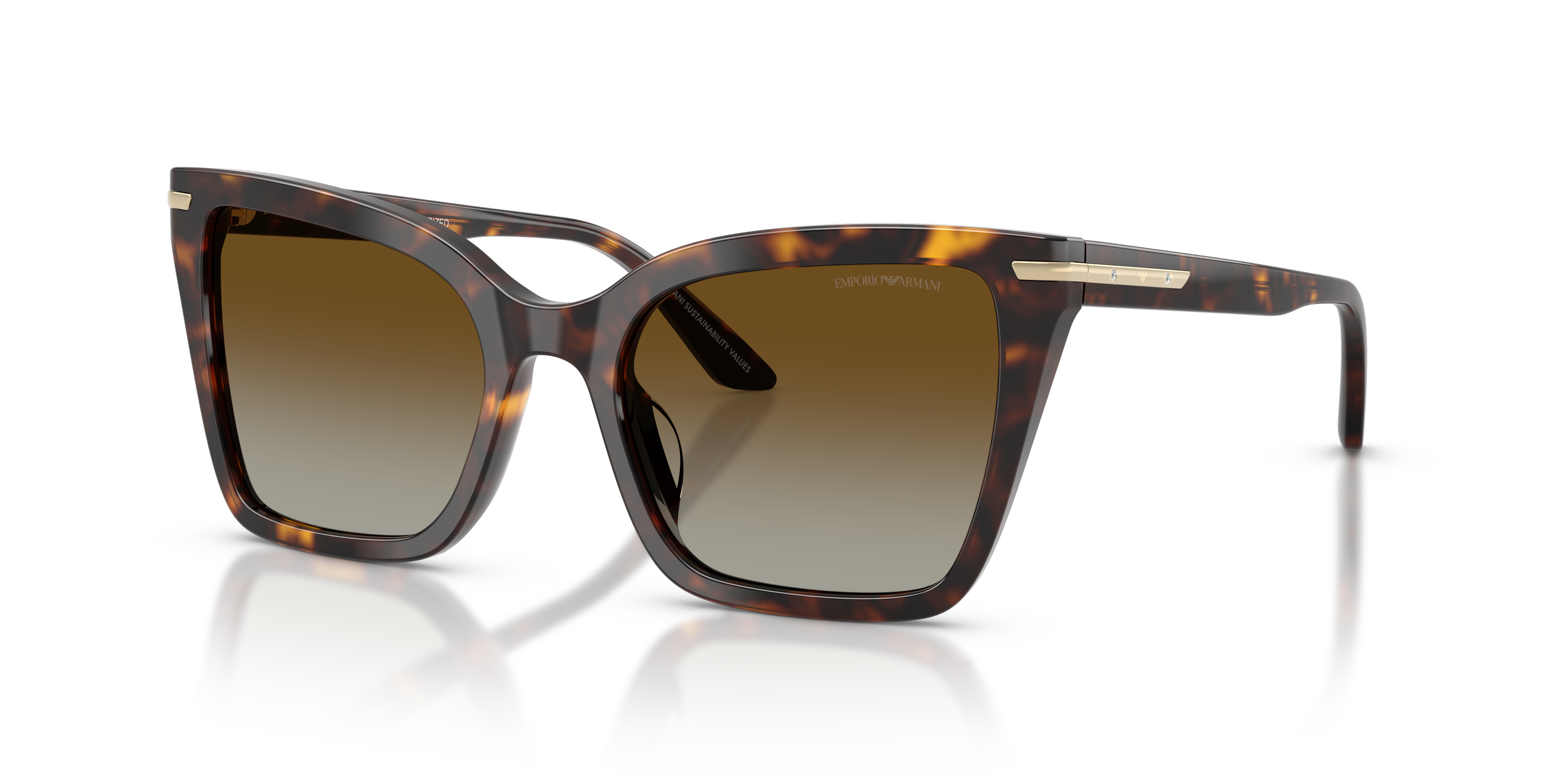 Emporio Armani Womens Sunglasses In Dark Havana/Brown