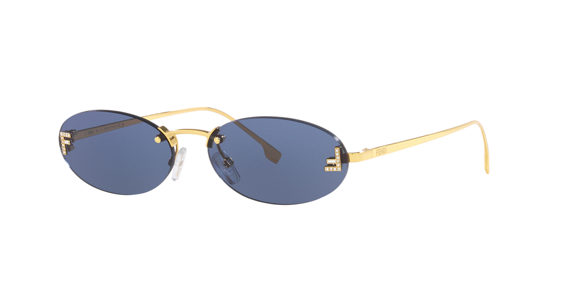 Fendi Metal First Crystal Fe4075Us 5430V Sunglasses