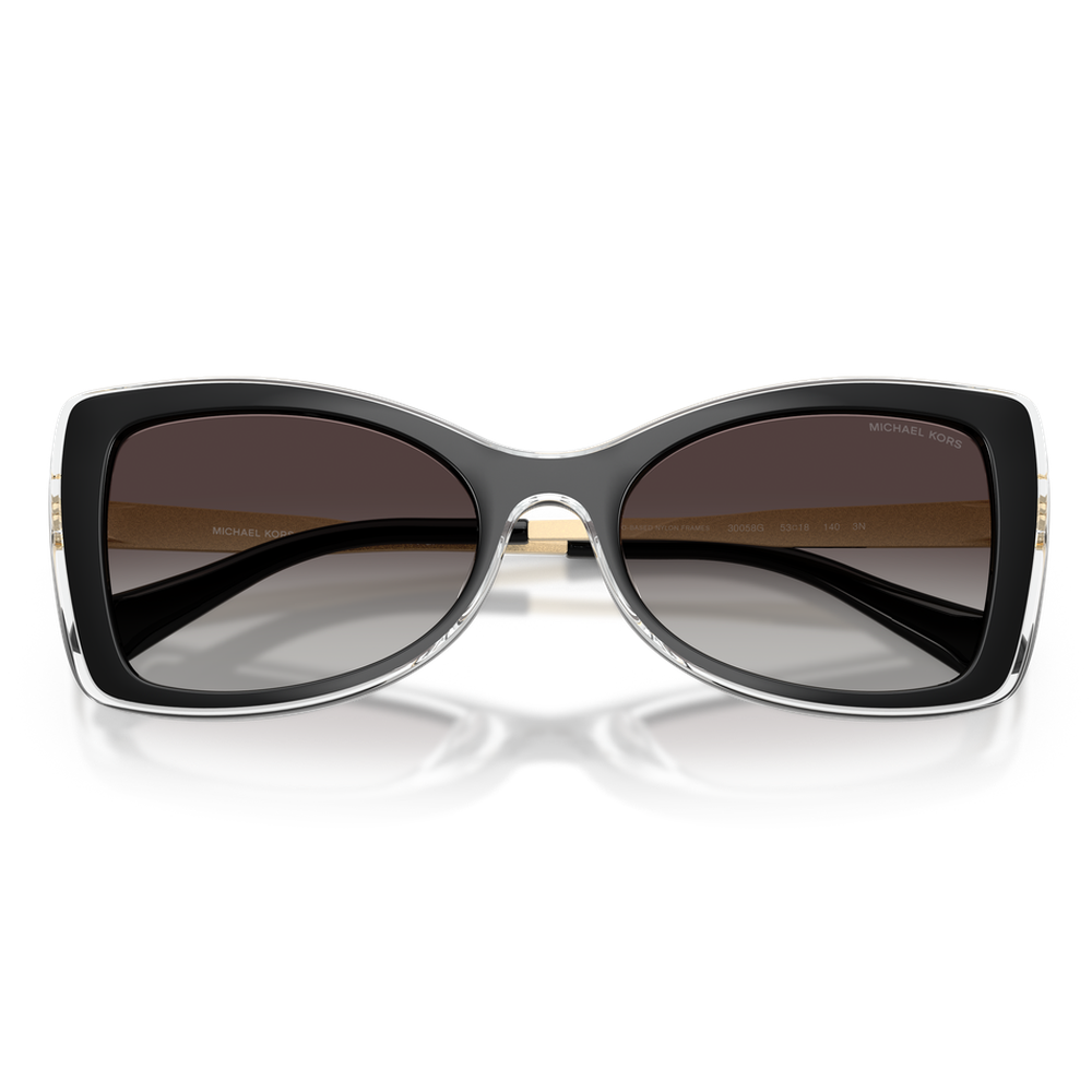 Michael Kors Womens Malaga Sunglasses In Black/Light Grey