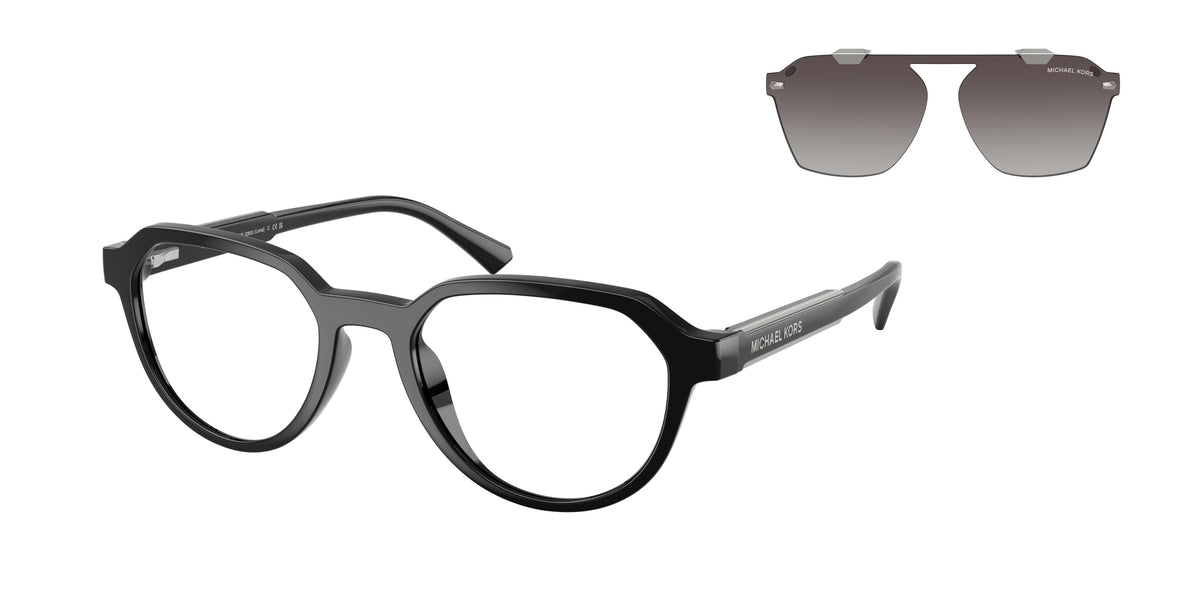 Michael Kors Mens Geometric Clip-On Sunglasses In Black