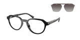 Michael Kors Mens Geometric Clip-On Sunglasses In Black