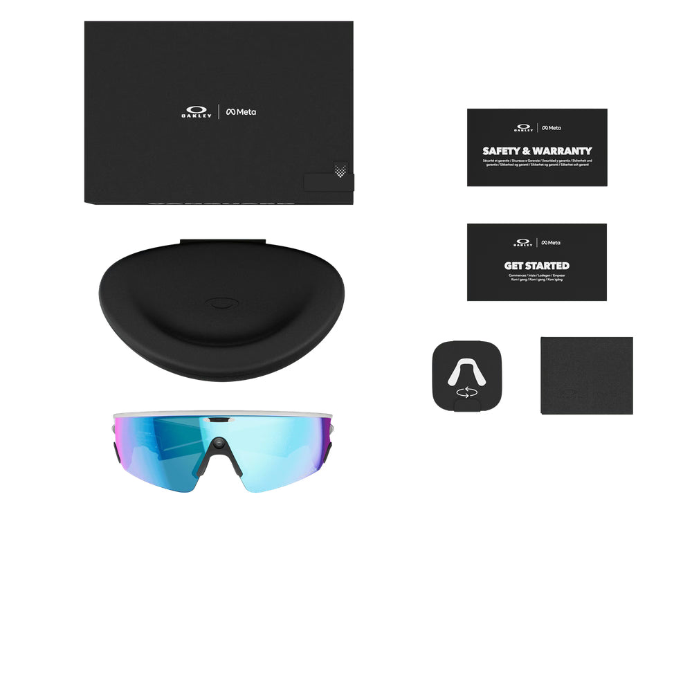 Oakley Meta Vanguard Smart Glasses – Prizm Sapphire, White (Pre Order)