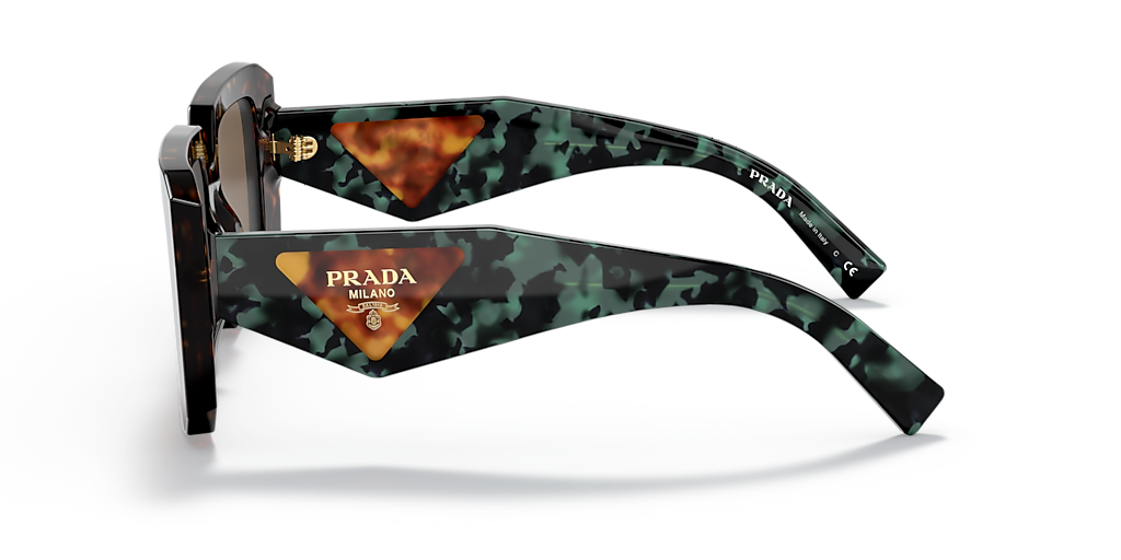 Prada Womens Havana Frame Sunglasses in Teal