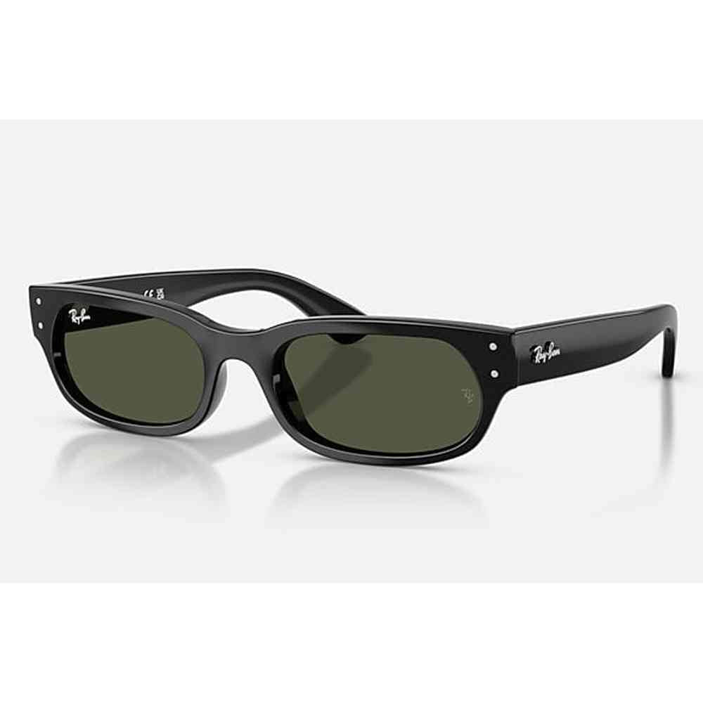 Ray-Ban Irregular Frame Unisex Sunglasses In Black & Green
